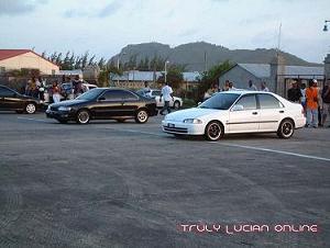 Honda dengan Dwi Surbo milik Roswag George ketika berlawan di St Lucia