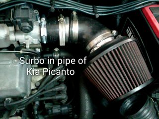 Surbo is placed in the pipe after the cone filter