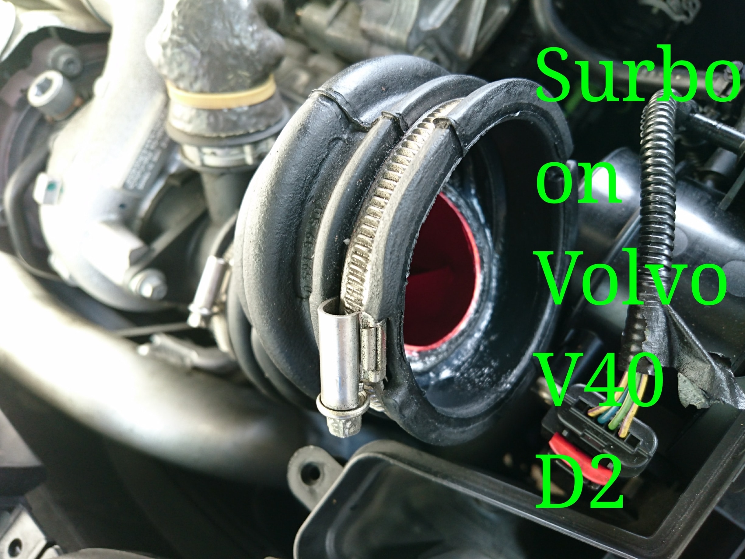 Photo: Surbo fitted on the Volvo V40 D2 turbodiesel