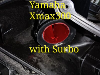 Photo: Surbo on air filter box of Yamaha Xmax300