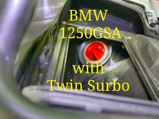 Surbo fitted in air filter of bmw 1250 gsa