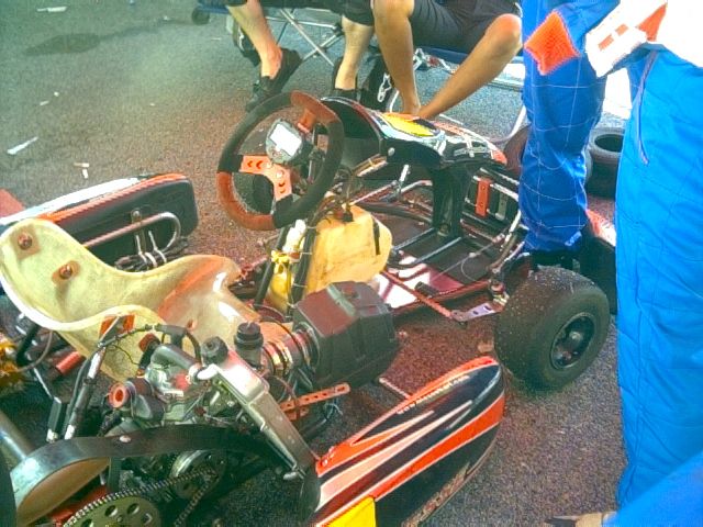 The Surbo and filter setup on the kart