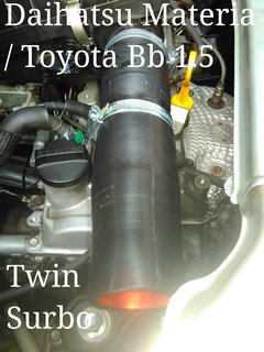 Photo: Twin Surbo installed on Daihatsu Materia/ Toyota Bb