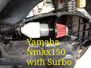 Photo: Surbo in air filter box of yamaha nmax150