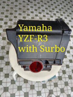 Photo: Surbo in air filter box of Yamaha R3